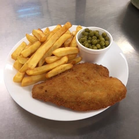 Plaice Chips Peas